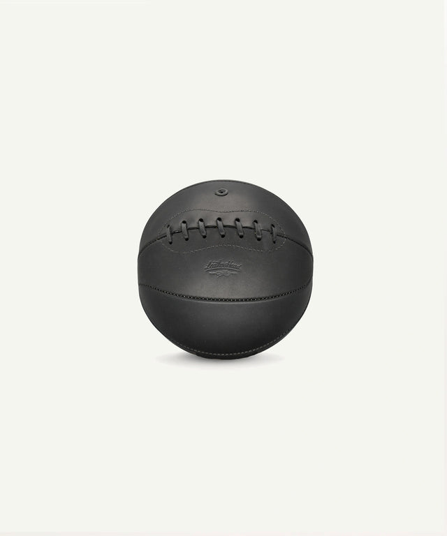 Leather Head Sports onyx mini basketball in black with stitched leather design