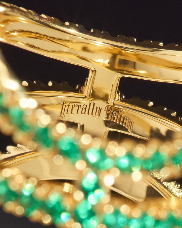 Literally Balling gold basketball jewelry featuring Victor Solomon design gifts for basketball fans