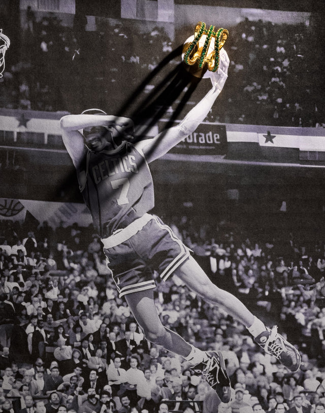 Victor Solomon basketball jewelry ring worn above black and white basketball photo gifts for basketball fans