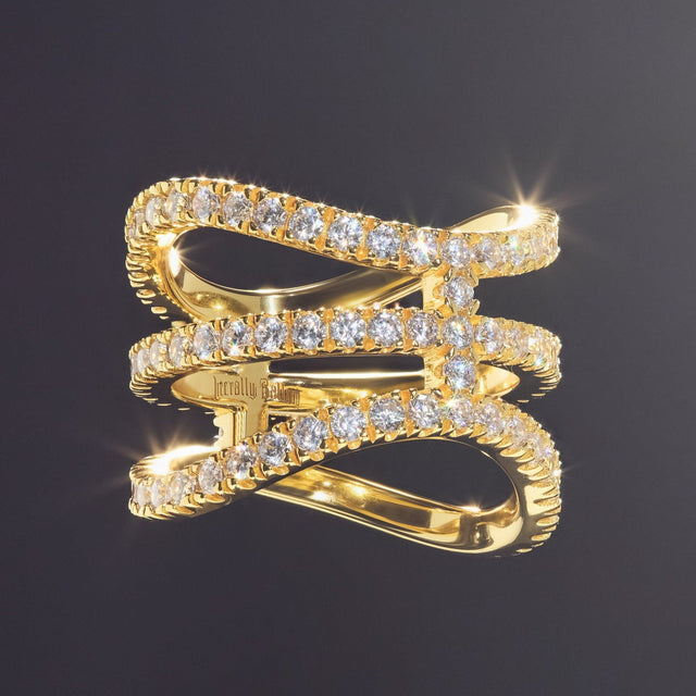 Literally Balling gold ring with sparkling diamonds Victor Solomon basketball gifts for basketball fans basketball jewelry