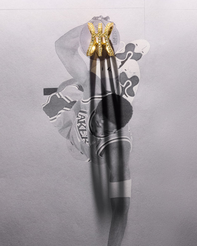 Victor Solomon basketball jewelry gold ring with diamond accents by Literally Balling gifts for basketball fans