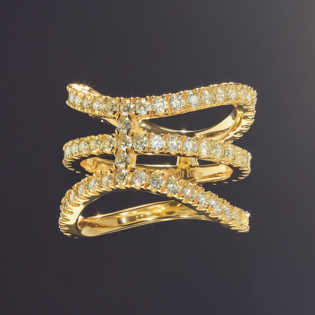 Victor Solomon basketball jewelry gold ring with sparkling stones gifts for basketball fans by Literally Balling