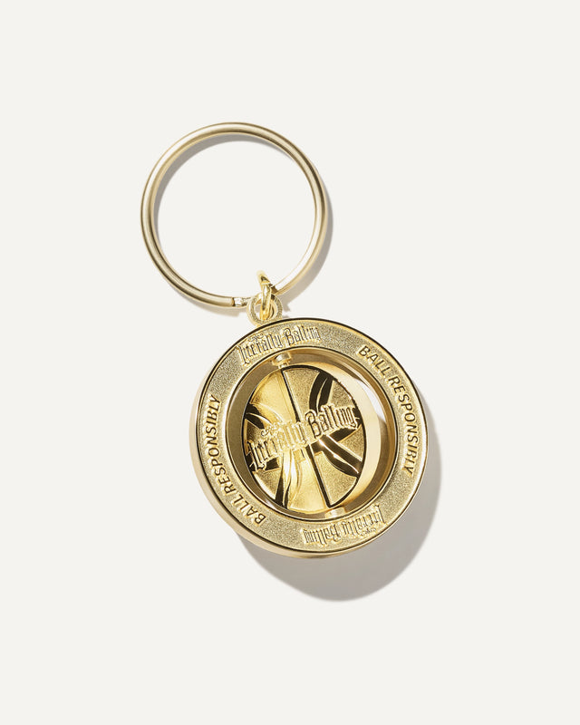 Literally Balling gold basketball keychain featuring Victor Solomon NBA art collectibles gifts for basketball fans